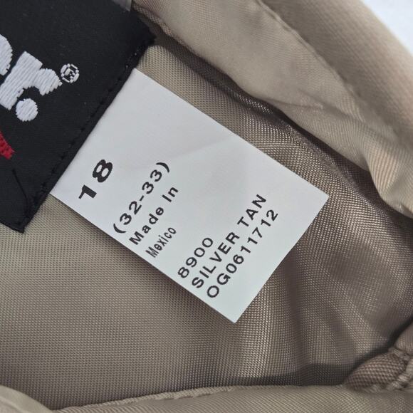 Blauer Long Sleeve Tactical Shirt Mens ZIP FRONT Size 18 32-33 Silver Tan Khaki - Picture 4 of 9